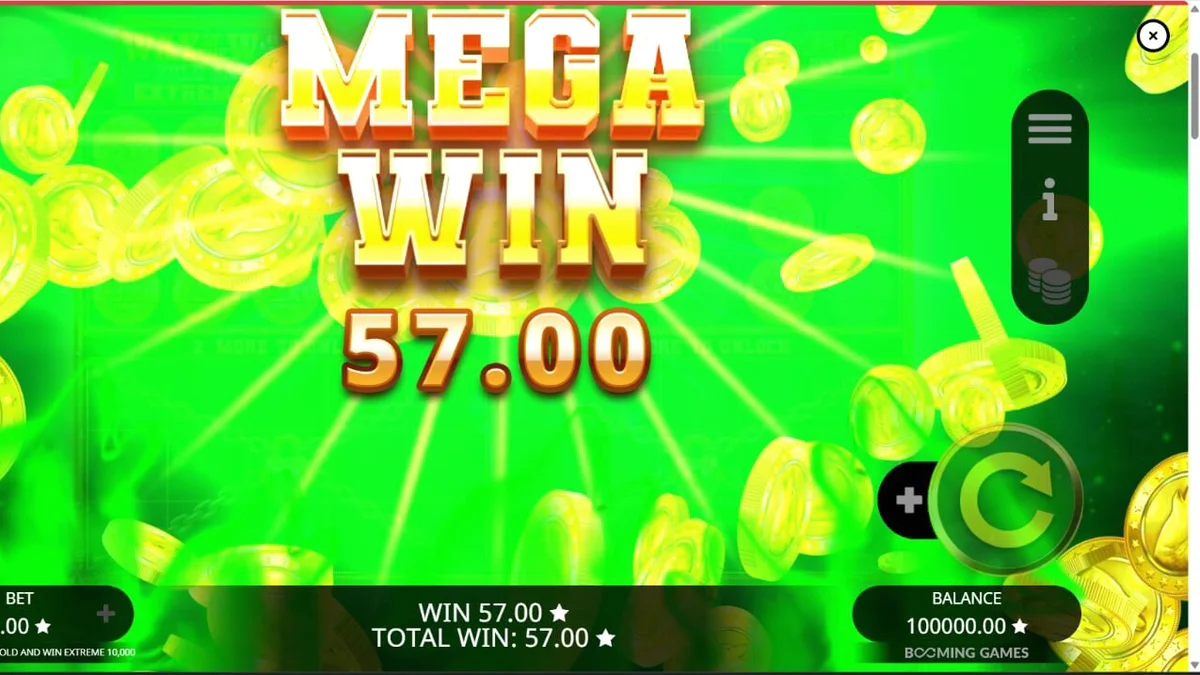 Way of the Wolf Hold and Win Extreme 10,000 slot machine interface